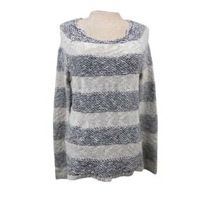 Mudd Striped Knit Sweater Long‎ Sleeve Scoop Neck Casual Women's Size M